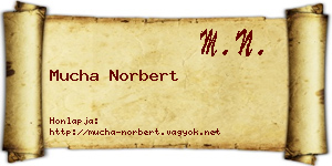 Mucha Norbert névjegykártya