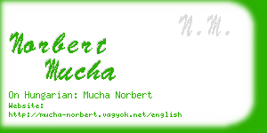 norbert mucha business card